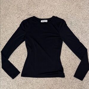 Princess Polly Black Long Sleeve Top